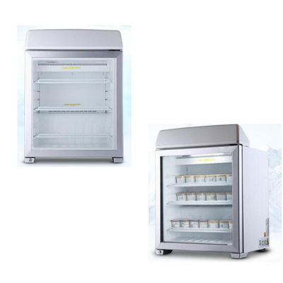 90L الآيس كريم التجاري باب زجاجي الفريزر تبريد ثابت