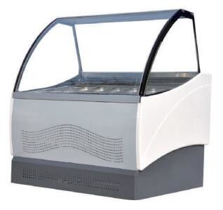 MC16 Ice Cream Gelato Display Cabinet تبريد الهواء R404a R290